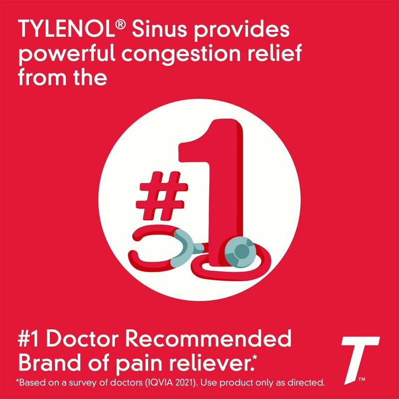 Tylenol Acetaminophen Sinus + Headache Caplets - 24ct, 4 of 10