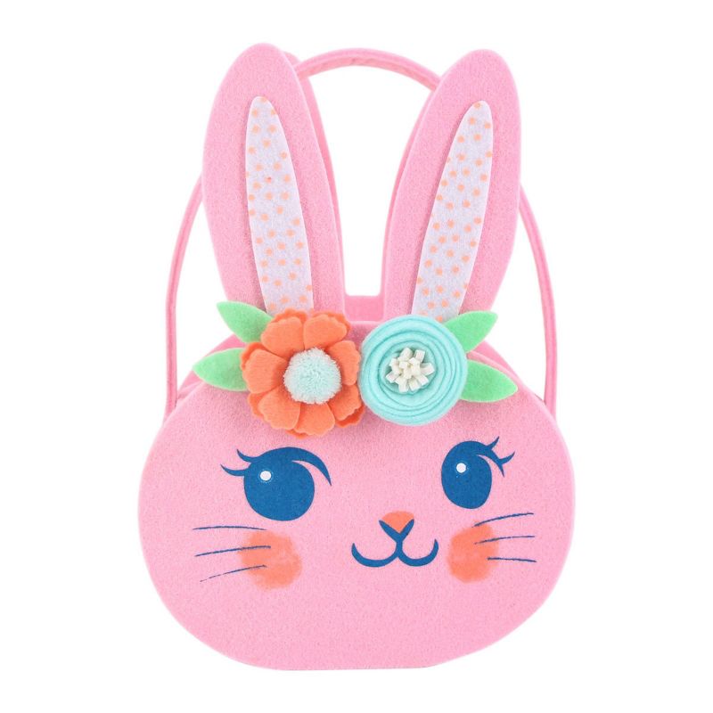 Felt Easter Basket Pink Bunny - Spritz&#8482;, 1 of 3