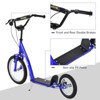 INFURNIC Kick Scooters Youth Scooter with Adjustable Handlebar Dual Brakes and Inflatable Tires, Blue, 53.3"*22.8"*34.8" - 2 of 4