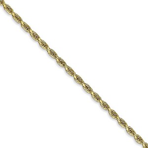 Black Bow Jewelry 2.25mm 10k Yellow Gold D/C Quadruple Rope Chain Necklace - 1 of 4