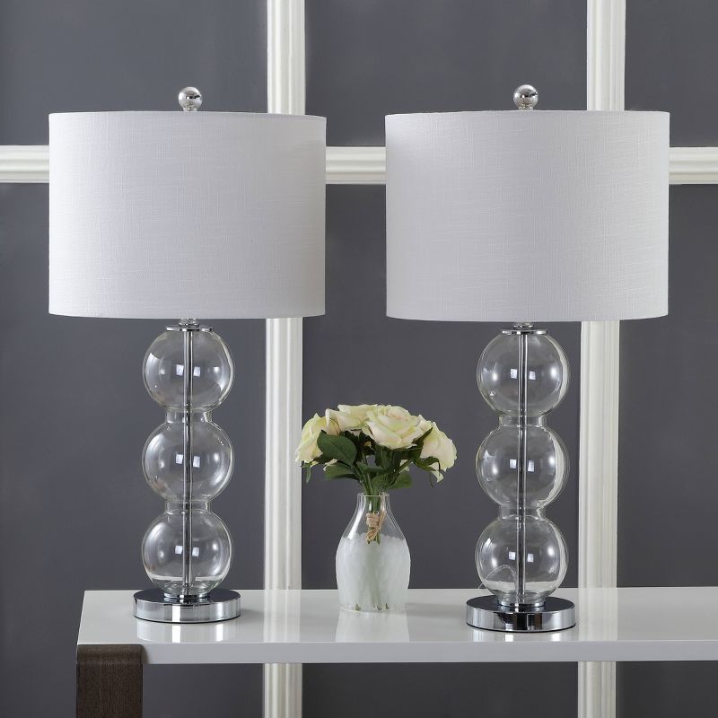 27" (Set of 2) Bella Glass Triple Sphere Table Lamp (Includes Energy Efficient Light Bulb) - JONATHAN Y, 4 of 6