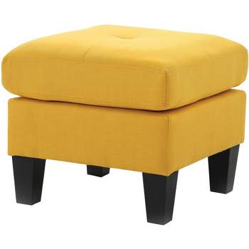 Passion Furniture Newbury Polyester Upholstered Ottoman
