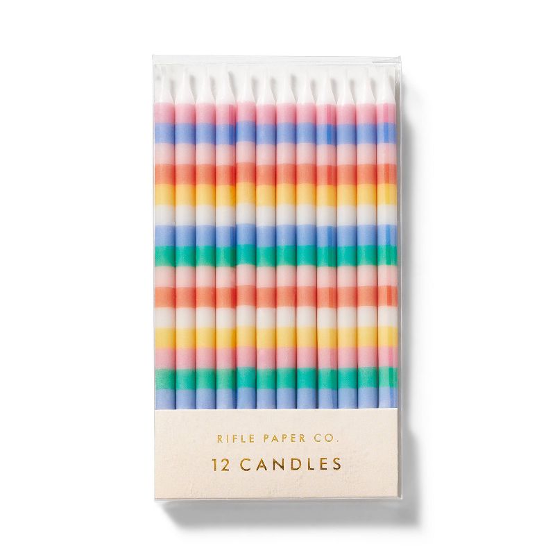 Rifle Paper Co. 12ct Birthday Striped Candle Set, 3 of 5