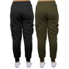 Blue Ice Apparel Women's Heavyweight Loose Fit Fleece-Lined Cargo Jogger Pants-2 Pack - 2 of 4