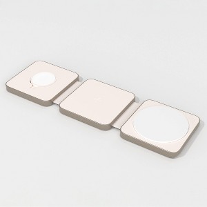 Qi2 Wireless 3-in-1 Folding Charging Pad - Stone White - heyday™ White - 1 of 4