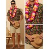 Lars Amadeus Men's Hawaiian Short Sleeve Tropical Fruit Pineapple Printed Shirts - 4 of 4