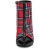Allegra K Women's Plaid Pointed Toe Houndstooth Stiletto Heels Ankle Boots - 2 of 4