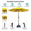 PAGED 8.8FT Patio Umbrella Aluminum Market Umbrella with Tilt, Crank and 42 Pound Square Resin Umbrella Base for Outdoor - 2 of 4