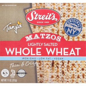 Streits Matzo Whole Wheat Lightly Salted - Case of 12 - 11 oz - 1 of 1