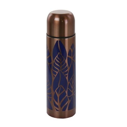 WAO 38 Ounce Stainless Steel Insulated Thermal Bottle with Lid in Dark Gold
