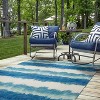 HomeStock Outdoor Washable Apopka Ivory & Blue 5' X7', Machine Woven with Printed Designs, Coastal Rug - 2 of 4