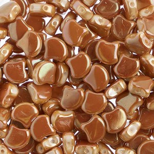 John Bead Matubo 50g Czech Glass 7.5mm Chalk/ Full Apricot #03000-29123 Gingko Leaf Beads for DIY Jewelry Necklace Bracelets Making - 1 of 2