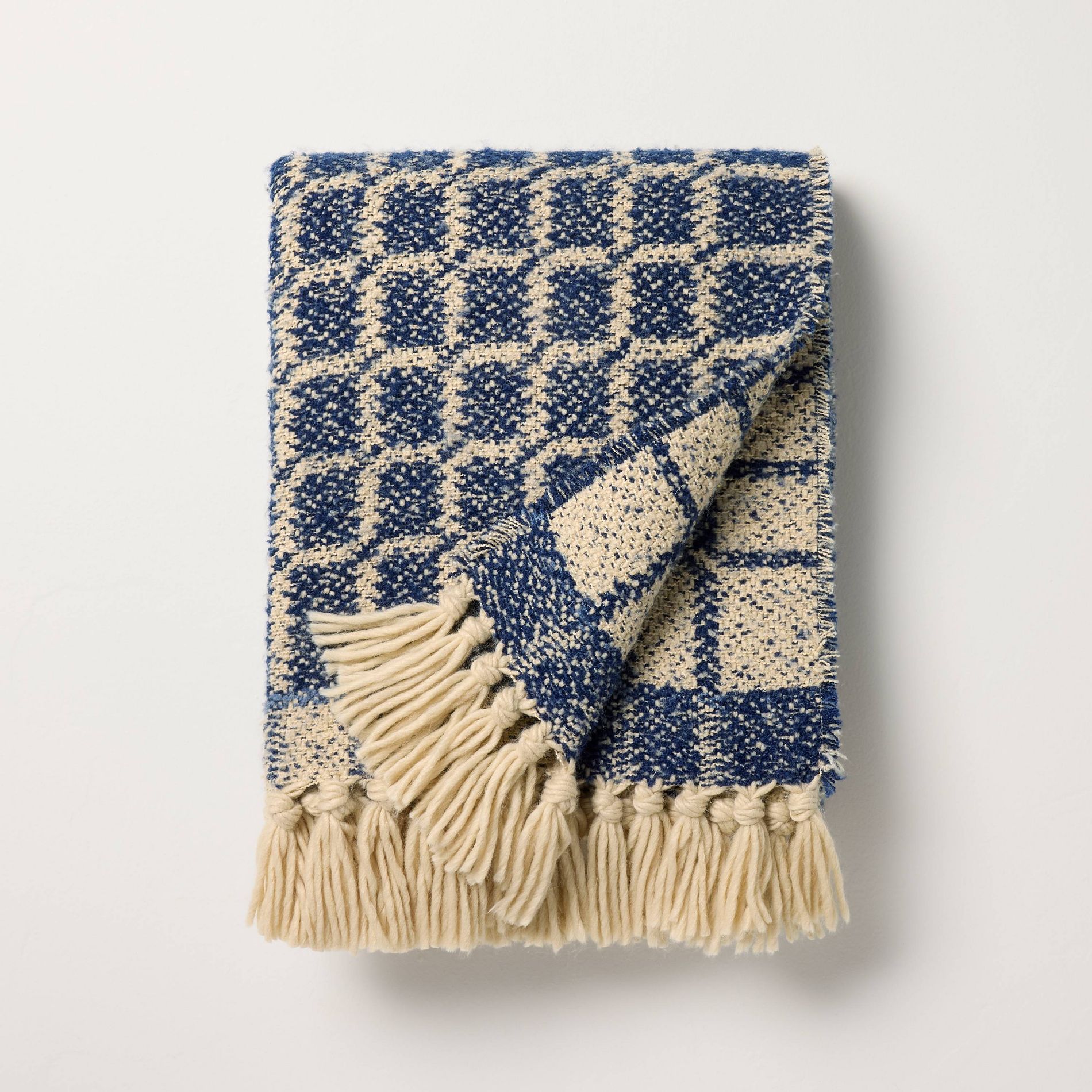 Grid Throw Blanket Blue - Hearth & Hand™ with Magnolia