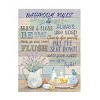 Trademark Fine Art -Jean Plout 'Lavender Bathroom Rules' Canvas Art - 2 of 4