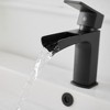 BWE Waterfall Single Handle Single Hole Low-Arc Bathroom Faucet Bath Drip-Free Vanity Sink Faucet - 3 of 4