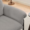 Hyleory Moore Metal Lambswool Upholstered Accent Chair for Bedroom Reception Area Reading Room Living Room - 4 of 4
