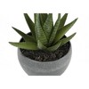 Monarch Specialties Artificial Plant 6 inch Tall Succulent Indoor Faux Fake Table Greenery Potted Set Of 3 Decorative Green Plants Grey Cement Pots - 3 of 4