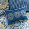 6Pcs Daybed Cover Set Quilted Reversible Medallion Print with Embroidery and Striped Reverses Polyester Cotton Blend - 4 of 4