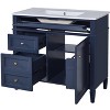 Grungis Bathroom Vanity with Single Top Sink,Modern Bathroom Vanity Storage Cabinet with 2 Drawers and a Tip-out Drawer - 4 of 4