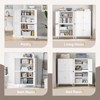 Mlezan 43" Metal Pantry Cabinet: White , 4 Doors, 2 Adjustable Shelves. Tall Storage for Kitchen, Living Room, or Dining Room, Home - 4 of 4