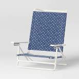 5 Position Beach Chair Crosshatch Print - Sun Squad™