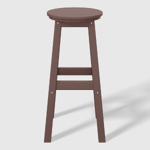 WestinTrends Malibu 24" All Weather Hdpe Outdoor Patio Round Backless Counter Stool - 1 of 4