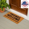 28" x 16" Nature Coir Mat, Friends Welcome - 4 of 4