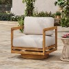 Christopher Knight Home Ulric Modern Upholstered Patio Swivel Chair with Cushion - 2 of 4