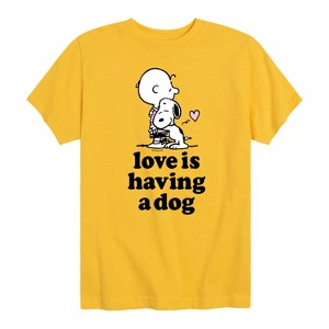 Boys' - Peanuts - Love Having Dog Short Sleeve Graphic T-Shirt - 1 of 4