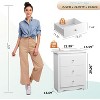 GALAXHERO Tall Nightstand with Charging Station, Wood Nightstand with 3 Drawers, End Table for Bedroom and Dorm, with 2 USB Ports and 2 AC Outlets - 4 of 4