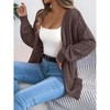 Women's Hollow Out Long Sleeve Open Front Knit Cardigan - 4 of 4