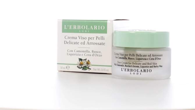 L'Erbolario Face Cream for Delicate and Red Skin - Face Cream for Sensitive Skin - 1 oz, 2 of 7, play video