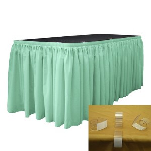 Slickblue Polyester Poplin Table Skirt with L-Clips - 1 of 1