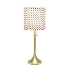 Creekwood Home Modern Glam Table Lamp Gold Base Polka Dot Shade - 2 of 4
