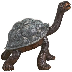 Design Toscano The Curious Tortoise Cast Bronze Turtle Garden Statue - 1 of 4