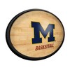 College Basketball Hardwood Design Oval Slimline Lighted Wall Sign - 2 of 4