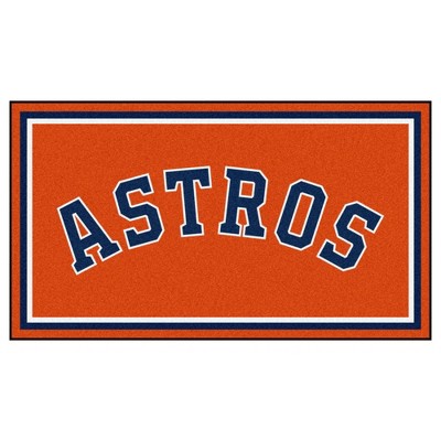 MLB Houston Astros 3'x5' Plush Area Rug - Orange