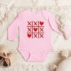 The Juniper Shop Tic Tac Heart Baby Long Sleeve Bodysuit - 2 of 3