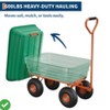 Garden Dump Cart 600Lbs Heavy Duty Utility Wagon Yard Dump Wagon w/ 10" No-Flat Tires & 180¡ã Rotating Handle - 3 of 4