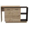 NicBex Kitchen Island Cart Morden Kitchen Carts with Storage, 2 Spacious Cabinet Doors, 2 Open Shelves for Kitchen - 3 of 4