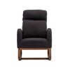 High Backrest Glider Rocking Chairs with Solid Rubber Wood Base Armrest for Living Room Bedroom - 2 of 4