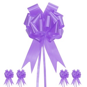 Unique Bargains Durable Big Present Bow Functional Plastic Flower Ribbon Pull Bows 10 Pcs - 1 of 4