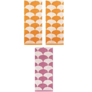REGALWOVEN 3 Pack Geometric Pattern Soft Absorbent Cotton Hand Towels for Bathroom 13" x 29" - 1 of 4