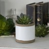 VIP Ceramic 5 in. White Color Block Planter - 2 of 4