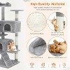 FONTOI 54 Inch Multi-Level Cat Tree Tower Indoor Pet Tower Cat Furniture Apartment with Sisal Grab Post, Ladder, Plush Toys, Gray, 19.7"* 19.7"*54" - 2 of 4