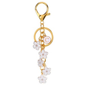 Unique Bargains  Metal Small Beautiful Personalized Flower Keychain for Handbag Purse - 1 of 4