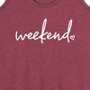 Women's - Instant Message - Weekend Heart Graphic Racerback Tank - 2 of 4