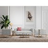 3pc Vector Sofa and Armchairs Set Gray - Manhattan Comfort: Luxe Velvet Upholstery, No Assembly Required - 2 of 4