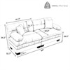 SKRAN Two-seat Sectional Sofa Modular Deep Seat Sofa Couch Chenille Sofa Sleeper Comfy Upholstered Furniture for Living Room Apartment Studio - 3 of 4