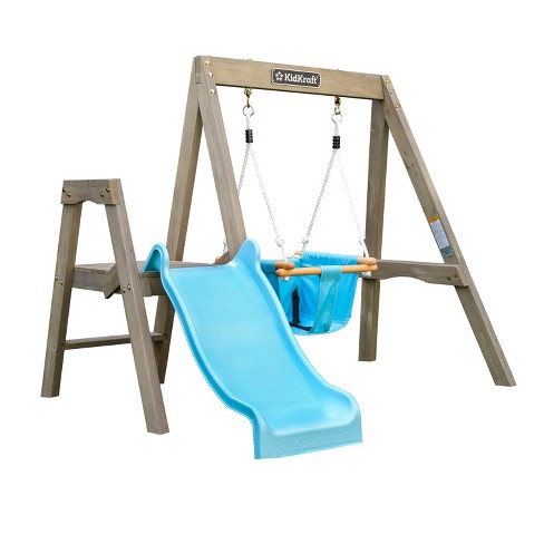 Tp wooden swing store and slide set